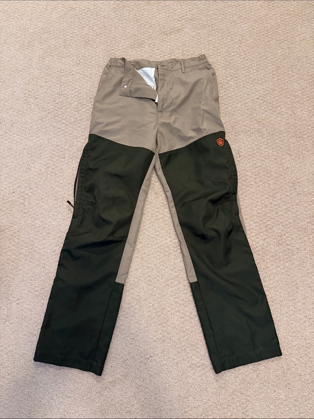 Men's Two-Tone Cargo Pants in Olive & Khaki